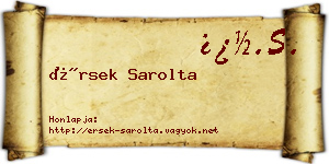 Érsek Sarolta névjegykártya